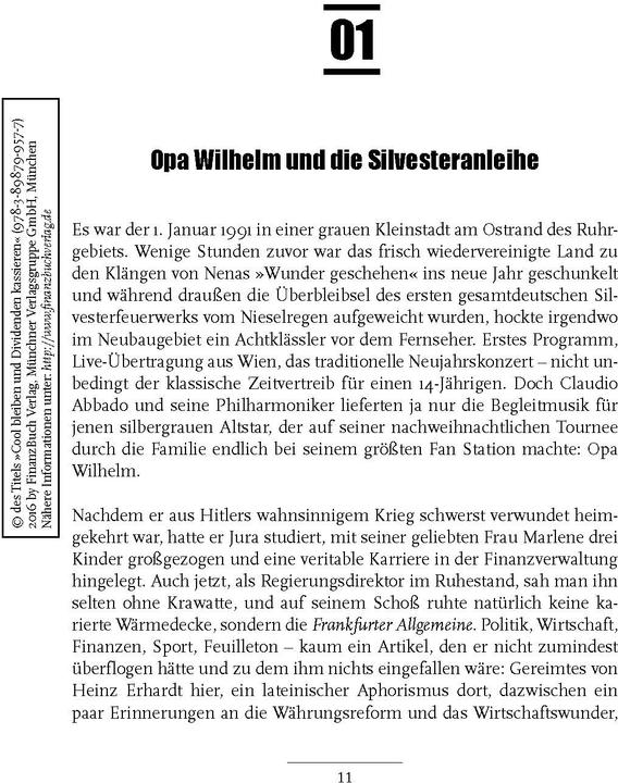 Produktbild Cool bleiben und Dividenden kassieren (Deutsch, Werner H. Heussinger, 2017)