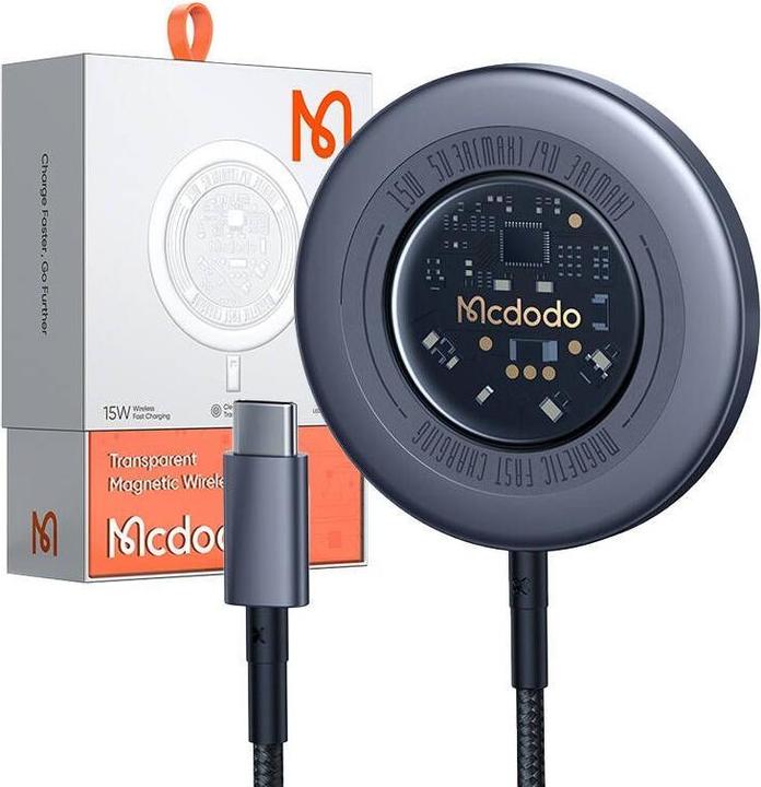 Actual product image Mcdodo Prism Series Magnetic Fast Wireless Charger (15 W)