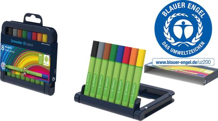 Produktbild Schneider Fineliner Link-It - Etui à 8 Stk. (Mehrfarbig, 8 x)