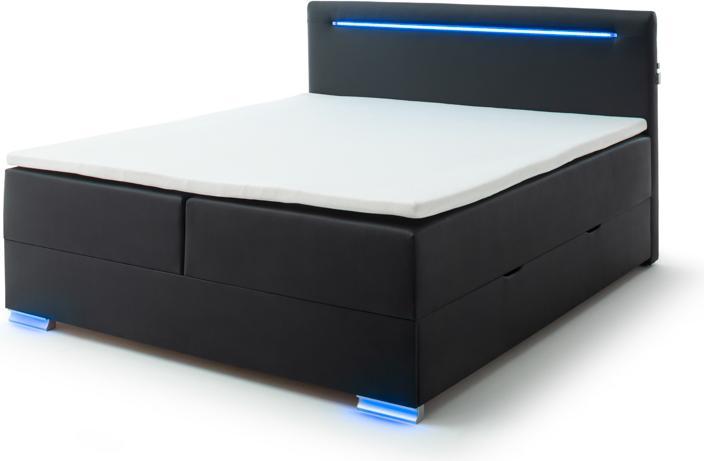 Actual product image Meise Möbel Las Vegas II Boxspring bed plastic base with LED/imitation leather (180 x 200 cm)