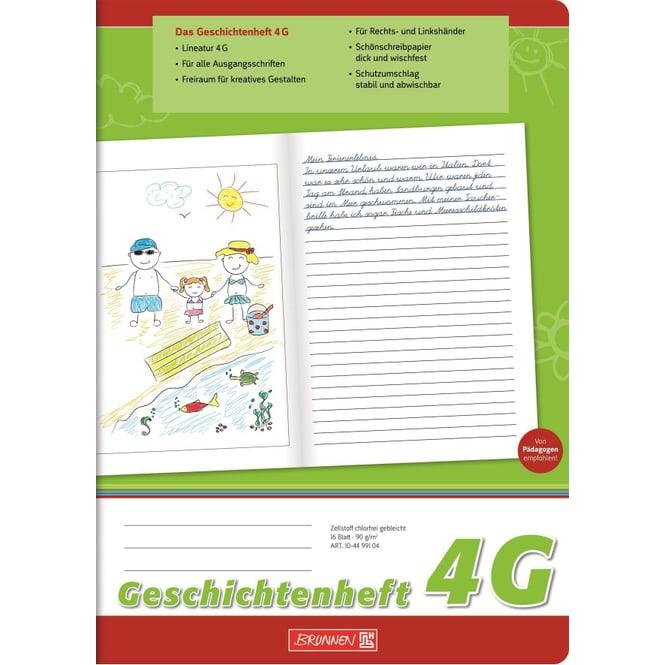 Actual product image Storybook ruled 4G lined DIN A4 without margin, 16 sheets (A4, Lined)