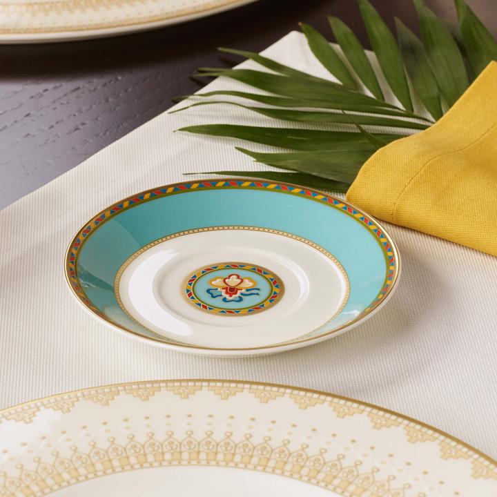 Actual product image Villeroy & Boch Multipack Samarkand aquamarine mocha/espresso saucer - 6 pieces (6 x)