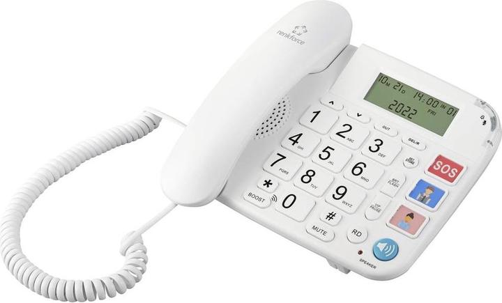 Actual product image Renkforce RF-DP-400 Corded senior telephone Handsfree LC display White