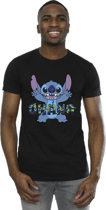 Produktbild Disney Lilo And Stitch Ohana Blue Glitch TShirt (5XL)