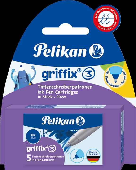 Pelikan Tintenpatrone Griffix Königsblau, 2 x 5 Stk. (Tintenfass, Königsblau)