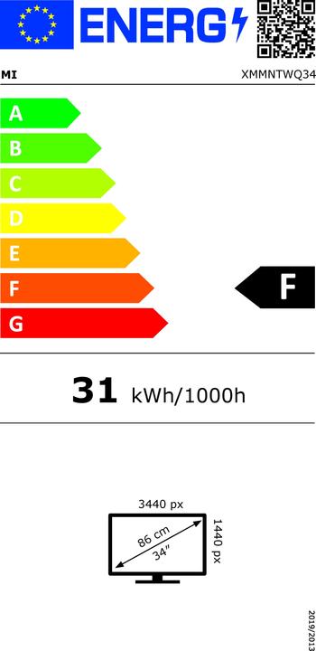 Energie-Label Xiaomi BHR5116GL (2560 x 1080 Pixel, 30")