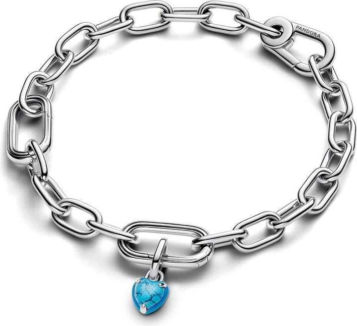 Immagine prodotto Pandora Mini ciondolo pendente a forma di cuore color turchese (Smalto, Argento 925)