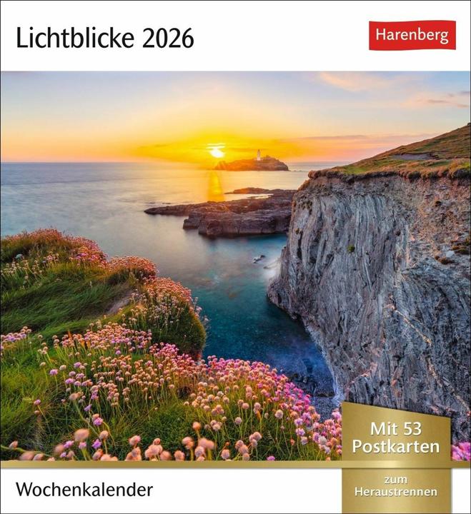 Produktbild Harenberg Lichtblicke Postkartenkalender 2026 - Wochenkalender mit 53 Postkarten (Harter Einband, Deutsch)