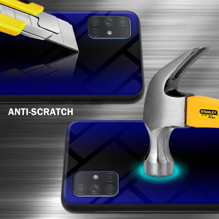 Productafbeelding Cadorabo TPU gestreepte glasplaat (Samsung Galaxy A71)