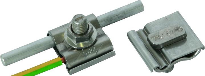 Actual product image Dehn UEK 8.10 AQ4 50 HKSM10 V2A Pole clamp stainless steel - Screw clamps (Pole clamp, stainless steel (10 mm)