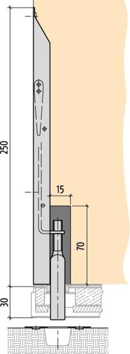 Image du produit Planet Verrou de chant de porte KR pour fermetures de portes à 2 vantaux Profilb (Angle plat en T, 1 pcs)