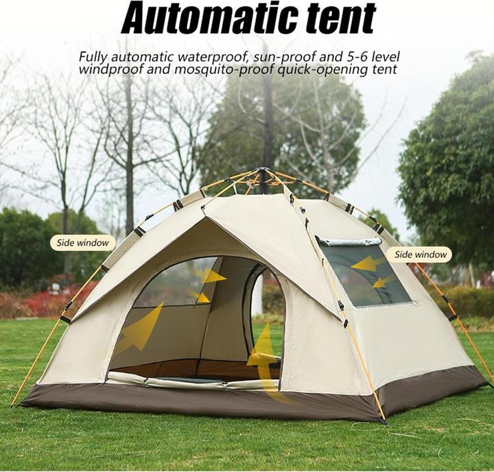 Actual product image Fun Outside Quick to pitch tent with quick-release fastener for 3-4 people (Inflatable tent, 3 persons)