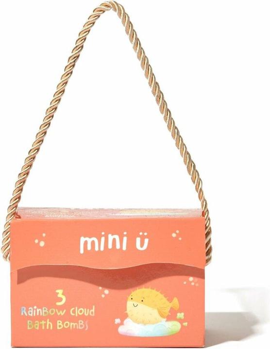 Actual product image Mini U Cloud Bath Bombs Rainbow Trail for Kids Vegan & Cruelty Free Non Toxic