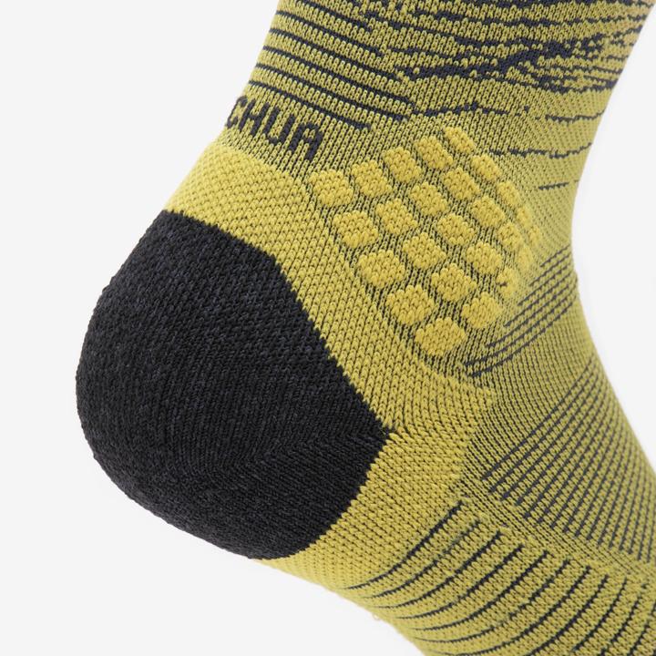 Actual product image Quechua Wandersocken hoch 2 Paar - Hike 500 Trendy khaki/grau (39 - 42)