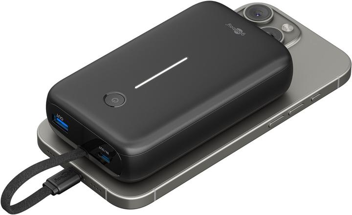 Image du produit Goobay Powerbank 20.000 mAh mit integriertem USB-C-Kabel (20000 mAh, 30 W)