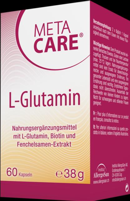 Actual product image Meta Care L-Glutamine Caps (60 Piece, Capsules, 73 g)