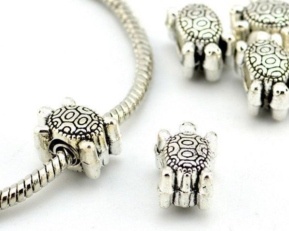 Hermex Turtle Schildkröte Bead Perle - Silbrig (925er Silberoberfläche)