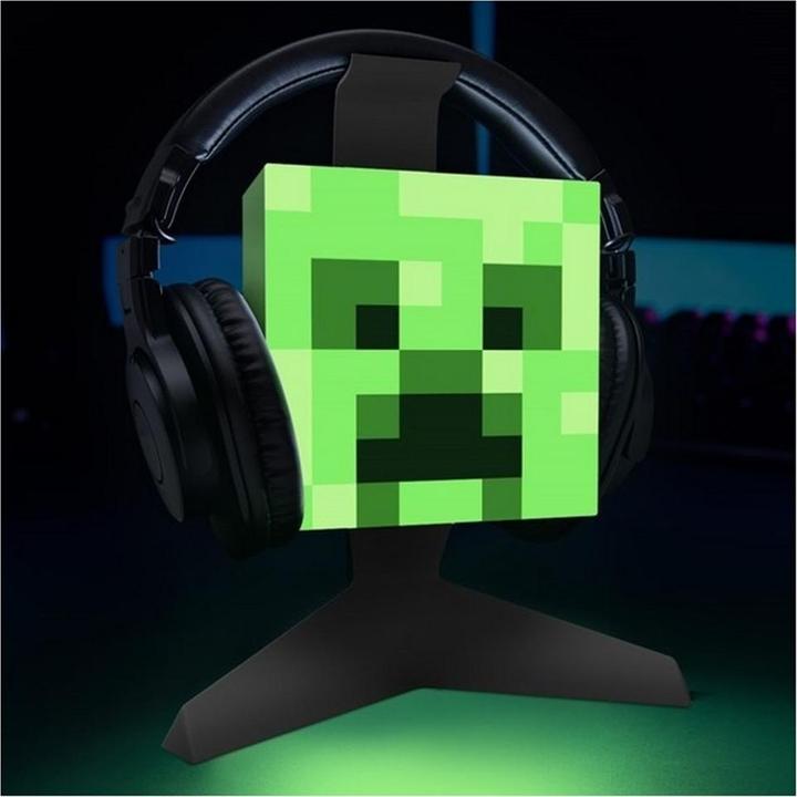 Actual product image Paladone Products MINECRAFT - Tete de Creeper - Support pour casque avec Lampe