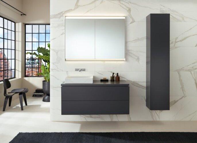 Produktbild Geberit ONE Spiegelschrank mit ComfortLight, 2 Türen, Unterputzmontage, 105x90x15cm, 505.804.00.