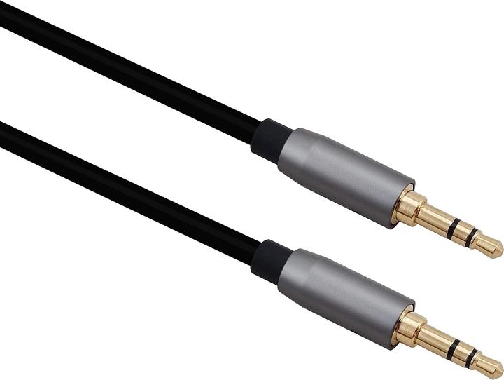 Helos Anschlusskabel, Klinke 3,5mm Stecker/Stecker 3 Pin, PREMIUM, 0,5m, schwarz Klinke 3,5mm St./St. 3 P (0.50 m)