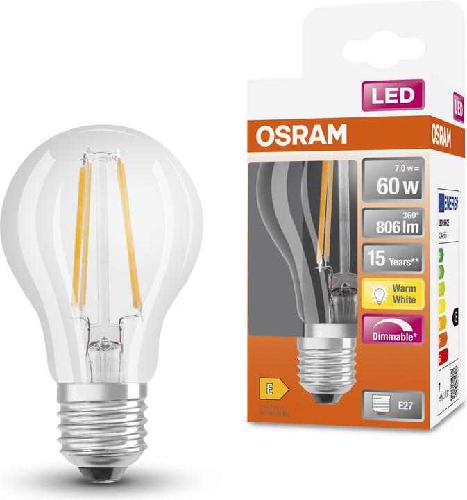 Immagine prodotto Osram Retrofit Classic A (E27, 8.50 W, 806 lm, 1 x, F)
