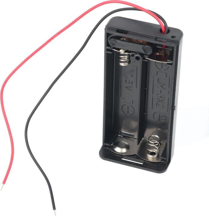 Actual product image XCell Batteriehalter für 2x Mignon AA LR6 Batterie mit An/Aus Schalter
