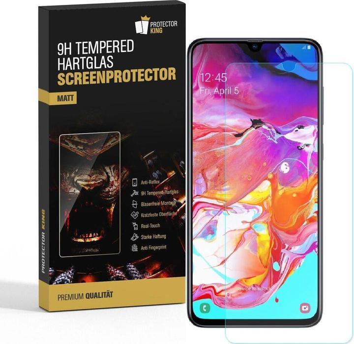 Produktbild Protectorking 2x Echtes Tempered 9H Panzerhartglas Matt Entspiegelt (2 Stück, Samsung Galaxy A71)