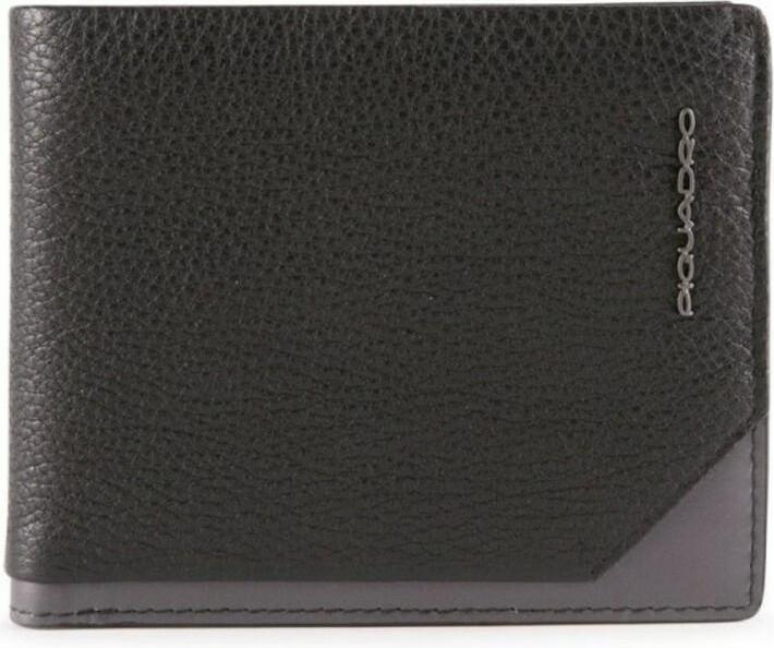 Actual product image Piquadro Tallin, Leather Wallet, 42023100, Black, For Men
