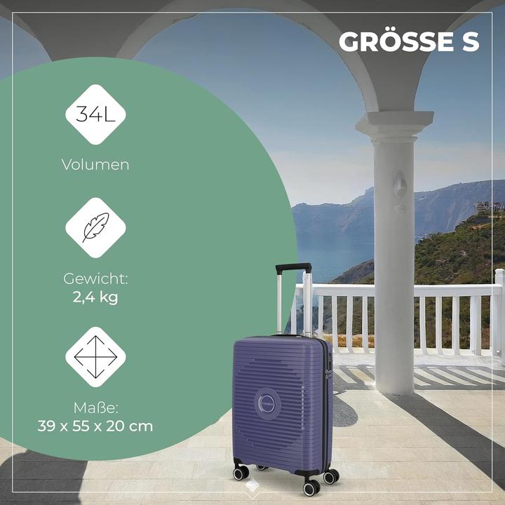 Image du produit Travelite Orbita Ensemble de valises à 4 roulettes 3 pièces avec soufflet extensible (210 l, XL (à partir de 115l))