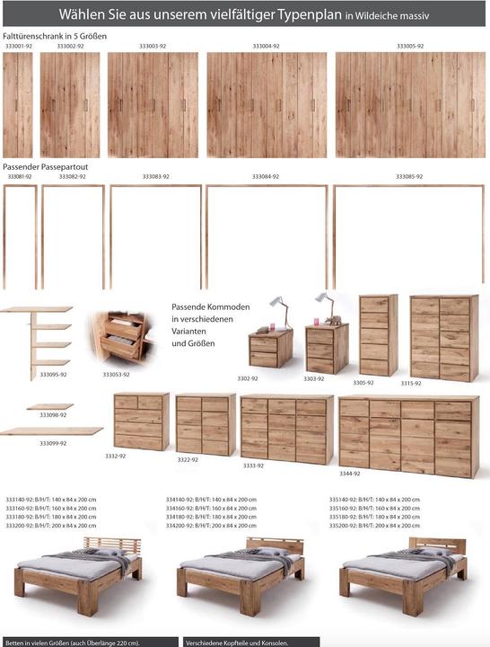 Actual product image zz_ArchivedByPCD_Mutoni wood Wooden bed Canada II Wild oak massive (160 x 200 cm)