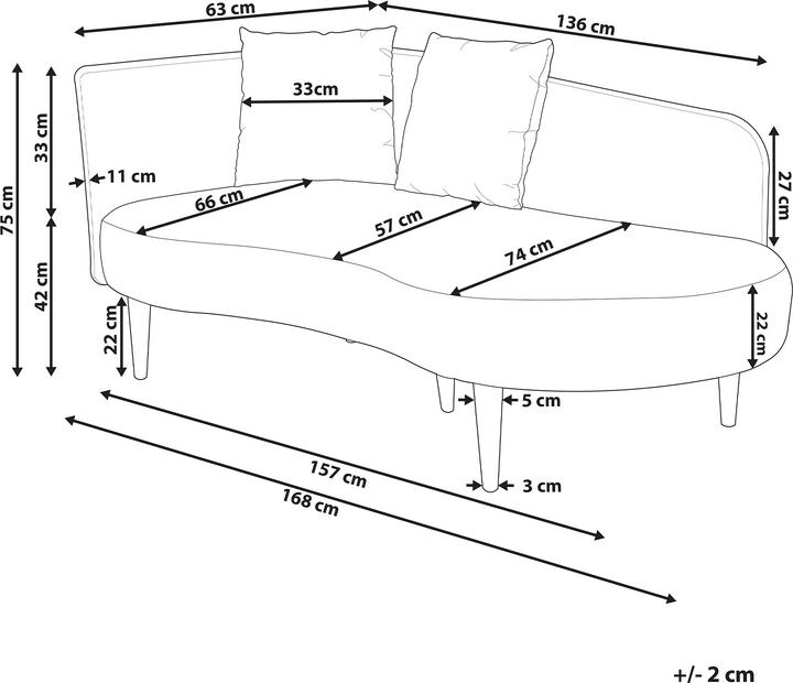 Actual product image Beliani Chaumont (Chaise longue)