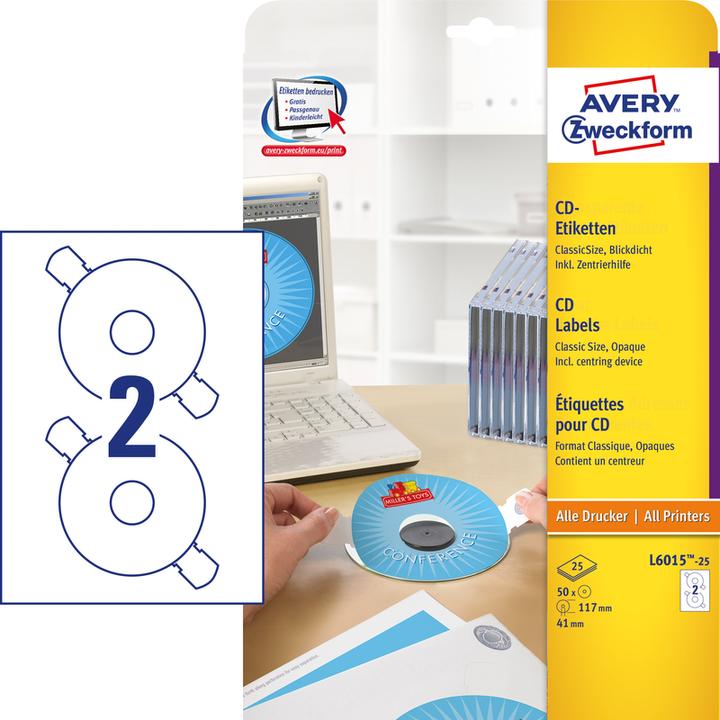 Image du produit Avery Étiquettes de CD