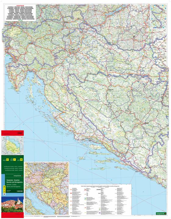 Produktbild Slowenien - Kroatien - Bosnien-Herzegowina, Strassenkarte 1:500.000, freytag & berndt