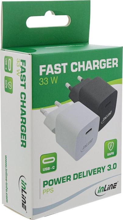 Produktbild InLine USB Netzteil Ladegerät Single USB-C (33 W)