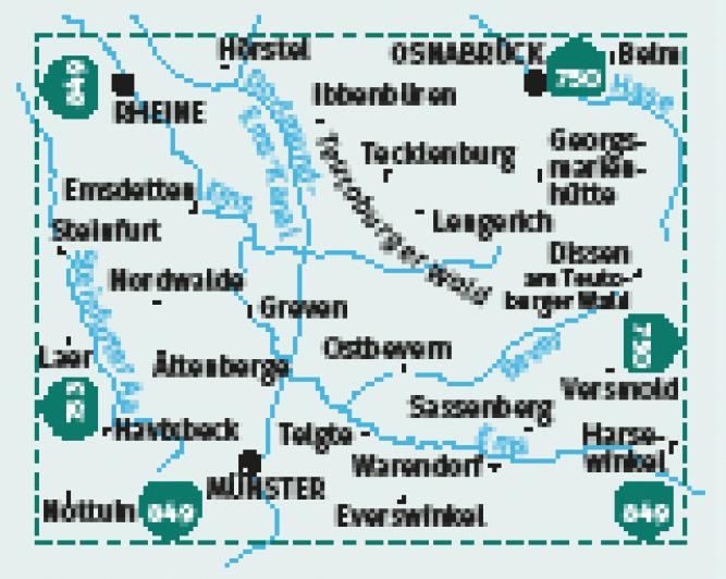 Produktbild Wanderkarten-Set 863 Münster, Osnabrück (2 Karten) 1:35.000