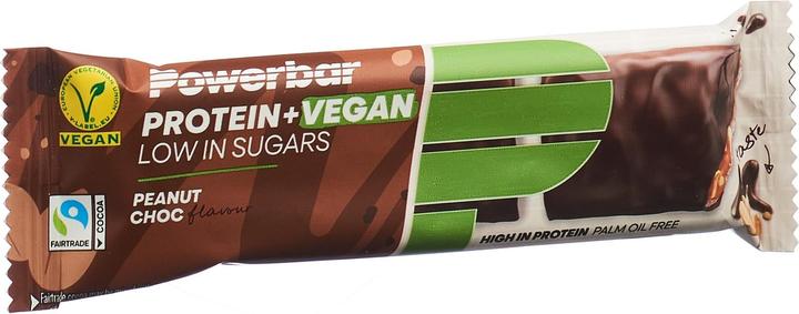 Actual product image Powerbar Protein+Vegan Bar Peanut Chocolate 42 g (Peanut Choc, 2 pcs., 44 g)