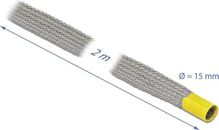 Actual product image Delock Cable conduit for EMC shielding 2 m x 15 mm Grey (Cable conduit, 200 cm)