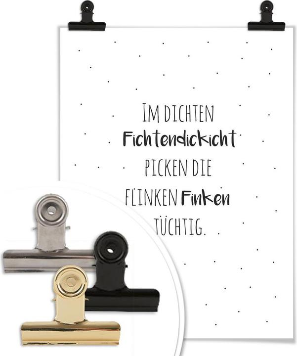Produktbild Trenddeko Zungenbrecher - Im dichten Fichtendickicht (24 x 30 cm)