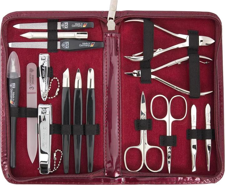Produktbild Kellermann Nagelpflegeset Cinisello 16-tlg., Weinrot/Lack