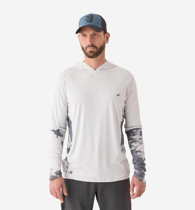 Produktbild Caperlan Angelshirt Anti-UV 500 Kapuze LSF 50+ grau (M)