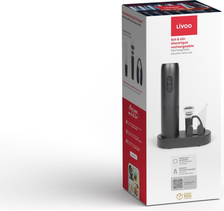 Actual product image Livoo Rechargeable electric wine set (Wine pump)