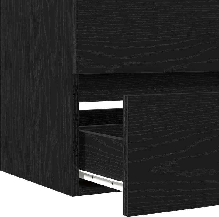 Image du produit VidaXL Meuble vasque avec lavabo intégré Chêne noir en bois laqué