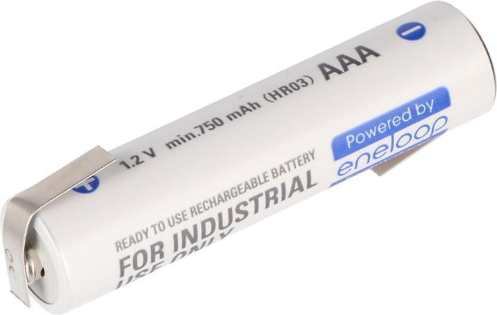 Produktbild Panasonic Akku Eneloop Micro AAA HR-4UTG 800mAh mit Lötfahnen (1 Stk., 800 mAh, Ladegerät inkl. Akku)