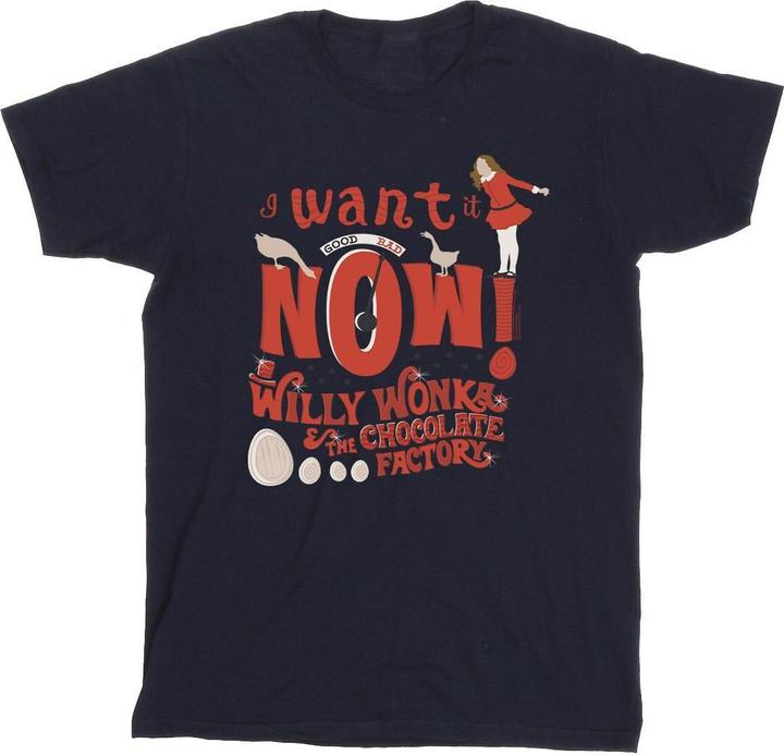 Willy Wonka & the Chocolate Factory Verruca Salt I Want It Now TShirt Mädchen