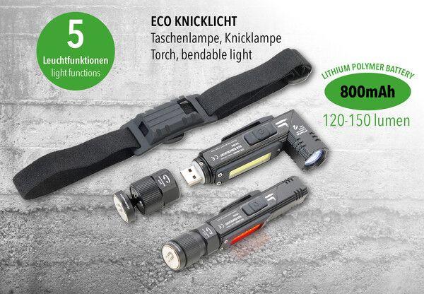 Immagine prodotto Troika ECO KNICKLICHT torcia curva lampada multifunzionale, nera (14.20 cm, 150 lm)