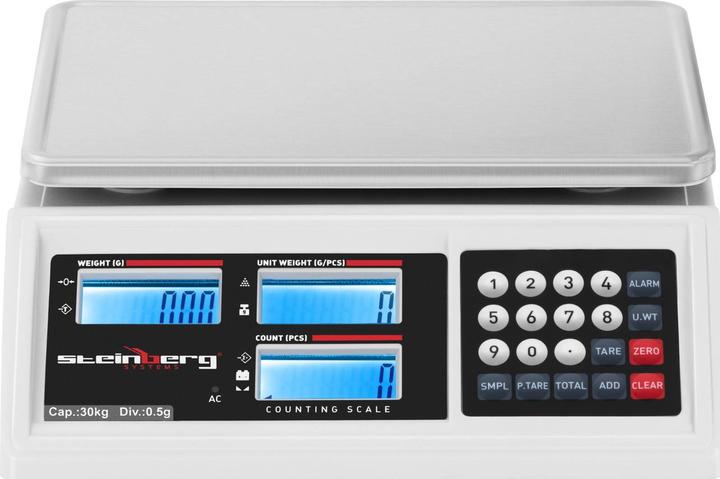 Produktbild Steinberg Zählwaage Inventurwaage Referenzwaage Stückzählwaage Stückzahl 30 kg / 0,5 g