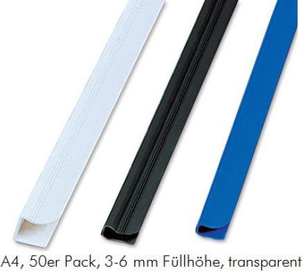 Fellowes Binder spine 3-6mm 50PK transparent