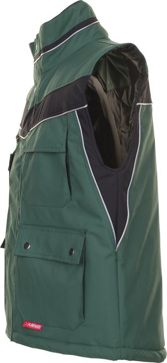 Productafbeelding Planam unisex wintergilet PLALINE groen, zwart maat XS (XS)