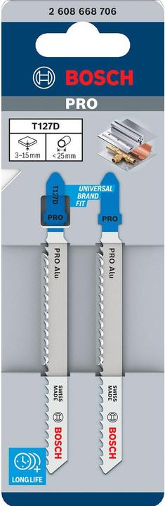 Image du produit Bosch Professional Zubehör PRO Alu T127D Stichsägeblatt
