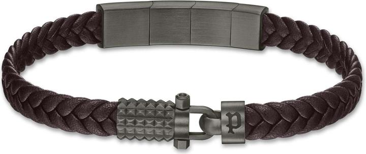 Police Wrath Armband (19 cm, Leder, Edelstahl)